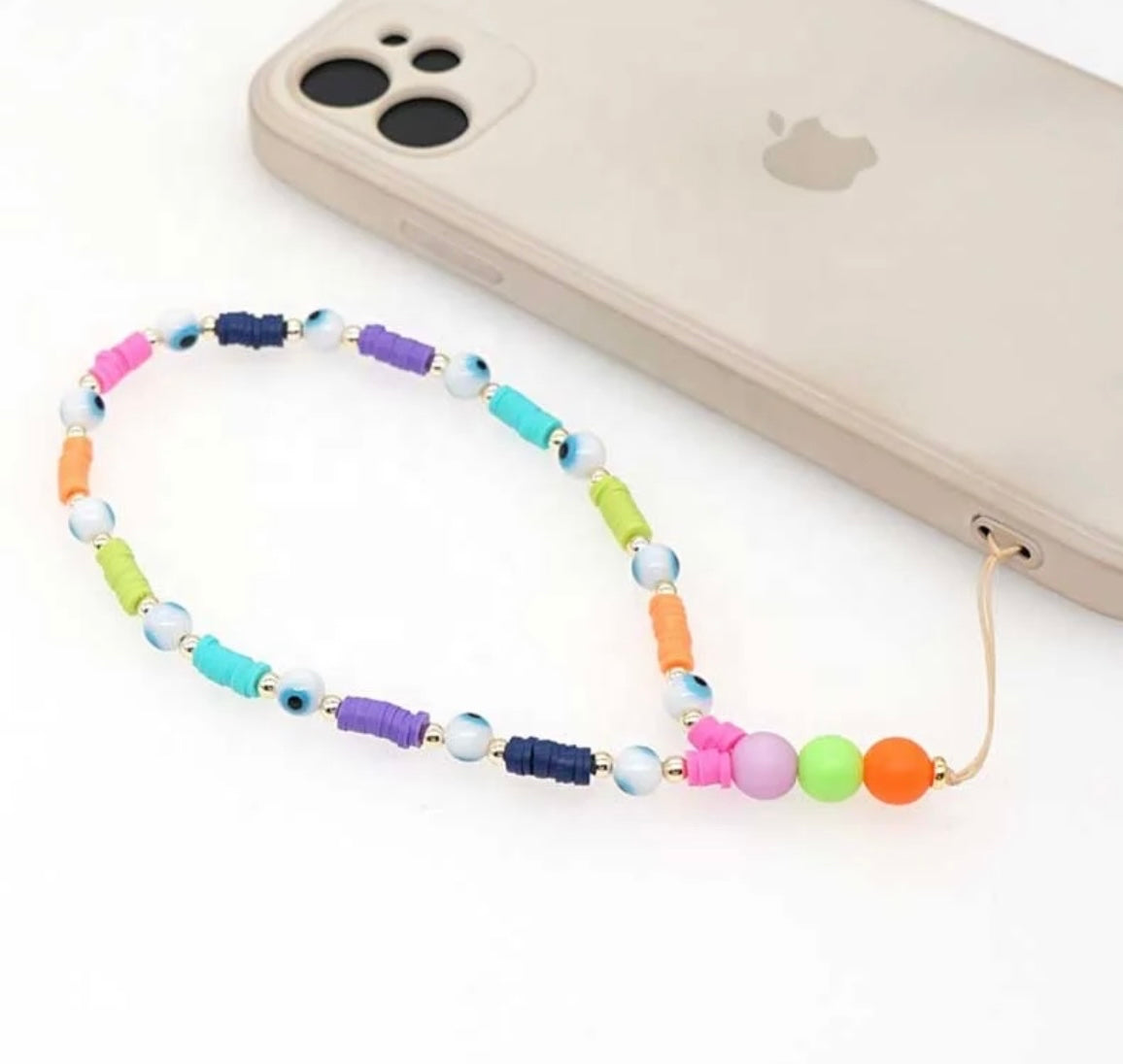 Rainbow Evil Eye Charm (phone)