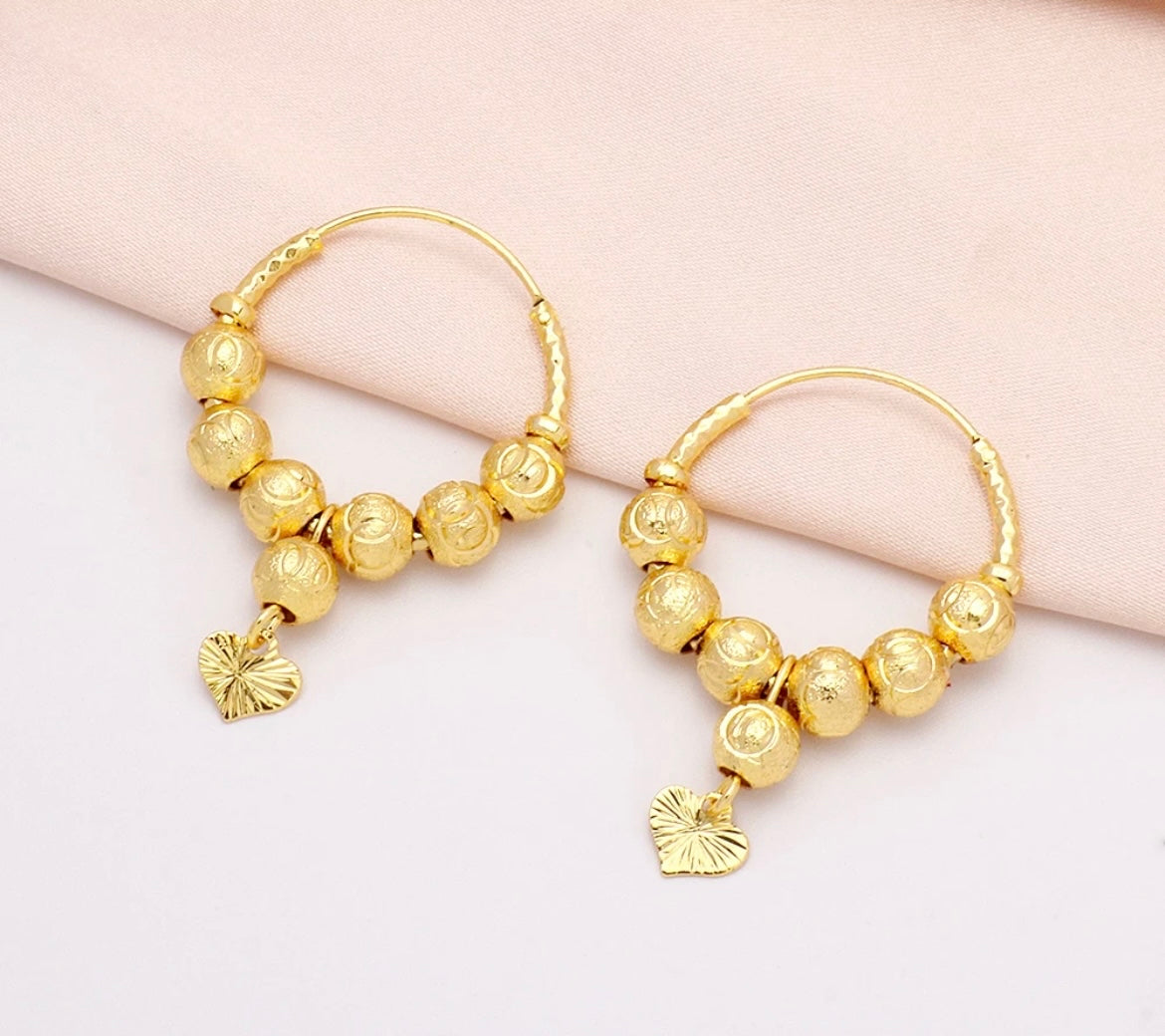 Heart Hoop Earrings (medium)