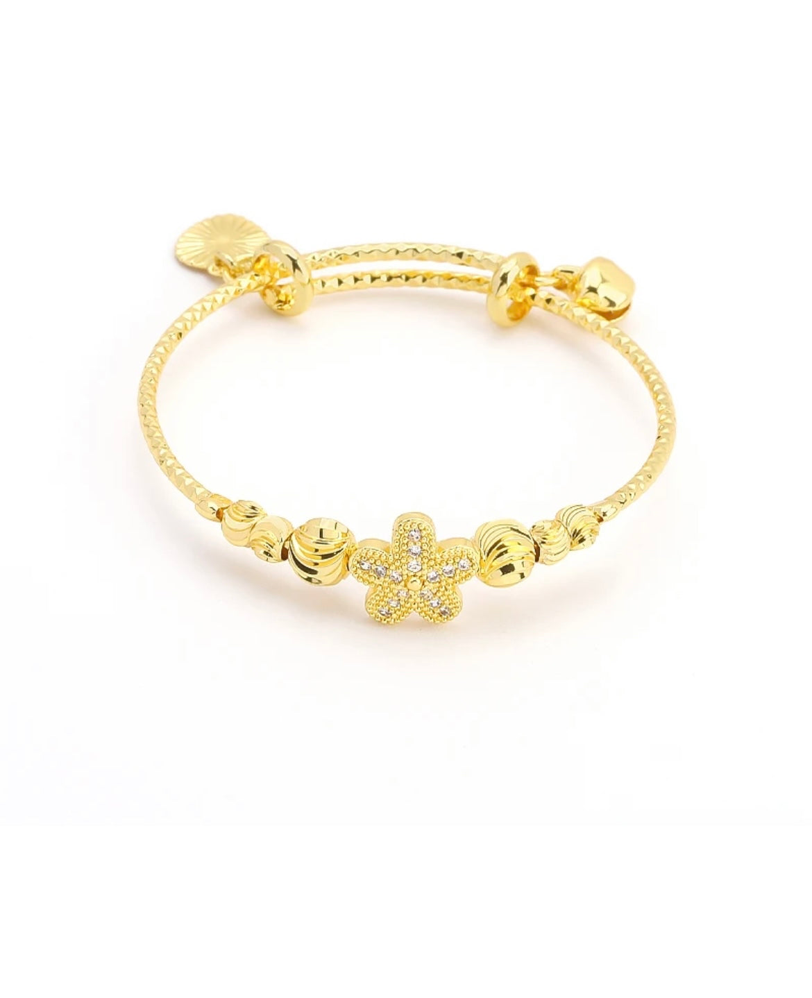 Flower Bangle Bracelet